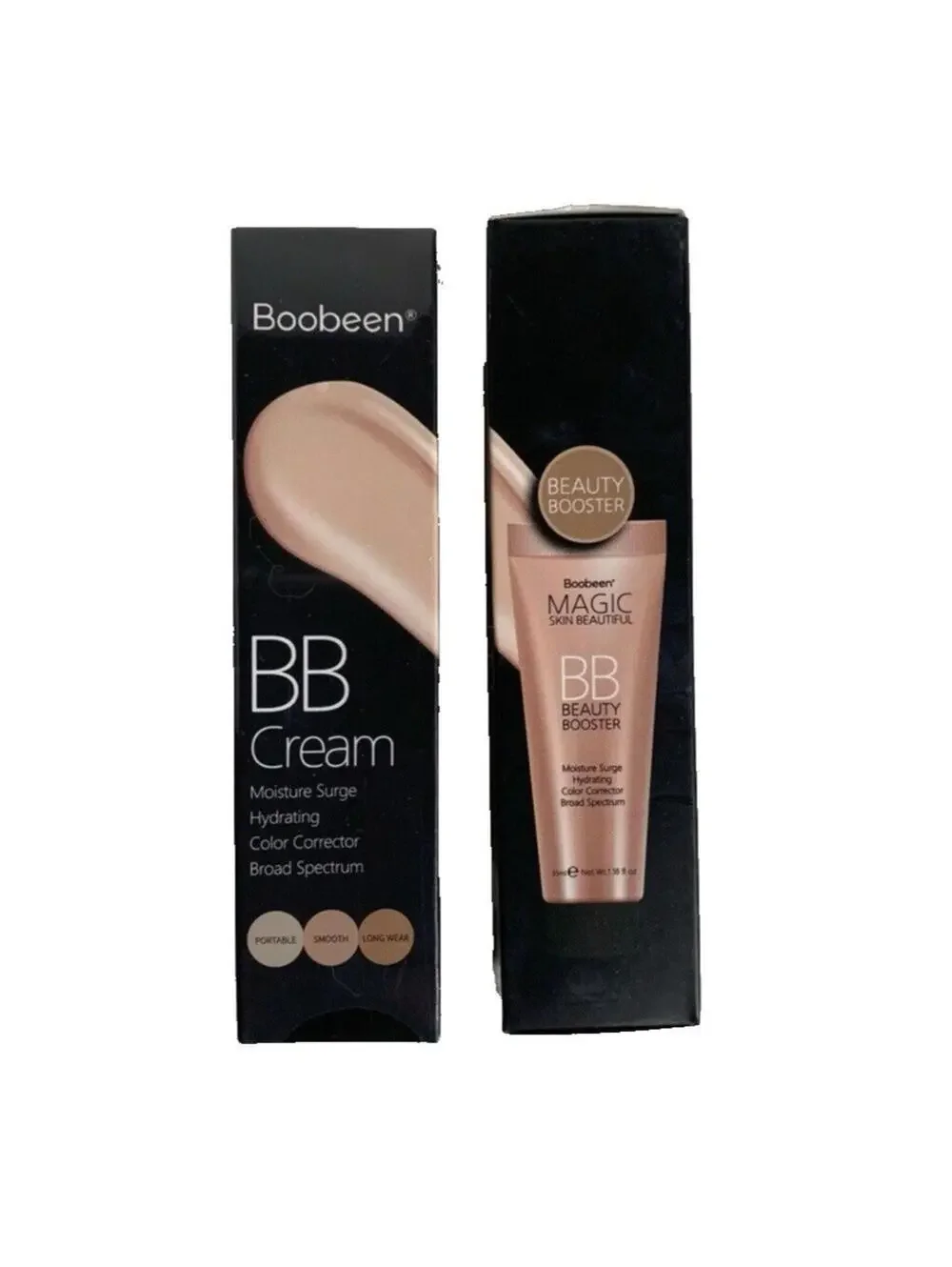 Boobeen BB Cream Moisturizer Surge, Hydrating Color Corrector Broad Spectrum 2pc
